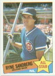 1985 Topps Baseball Cards      713     Ryne Sandberg AS